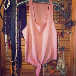 Pink Tied Tank Top