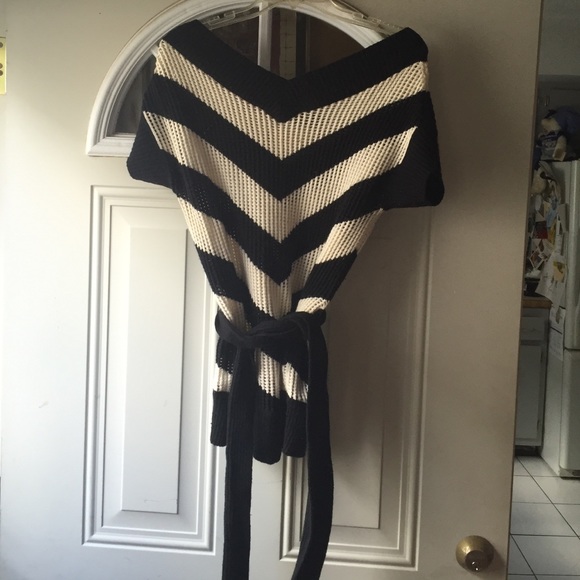 Armani exchange belted knit top.