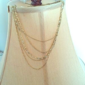 Gold tones multi strand Stella and Dot Necklace