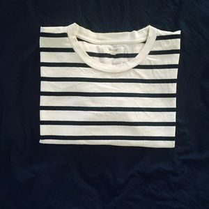 Madewell Crop Top/ Navy Stripe