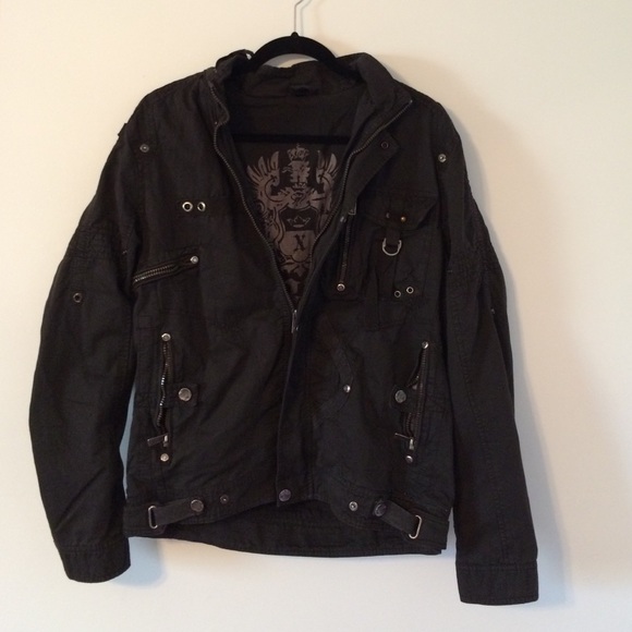 Black Hooded Jacket with Pockets