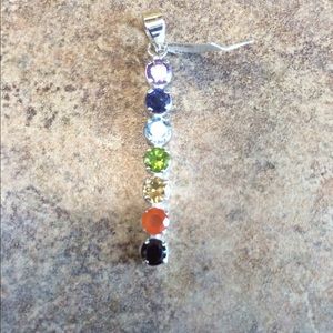 Sterling silver chakra pendant