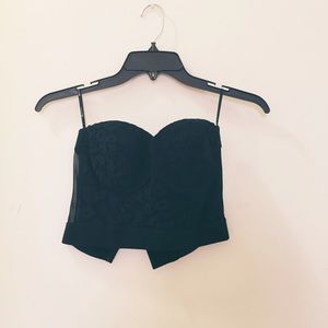 Black Leopard Bustier