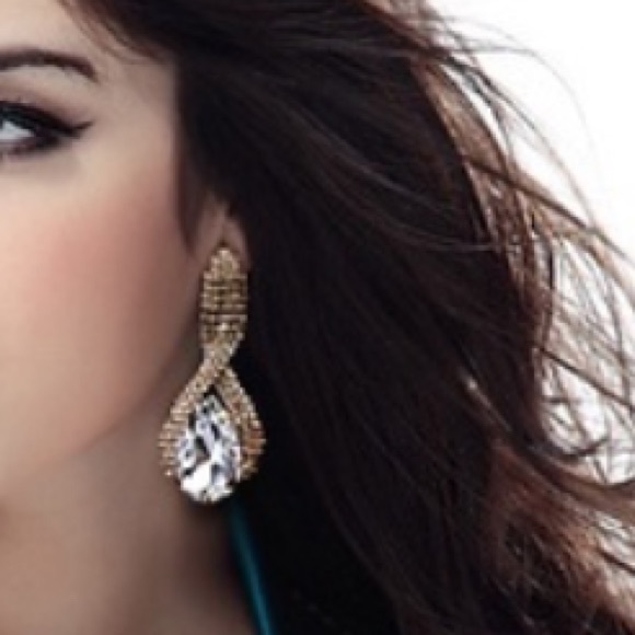 ❤️ Sparkling Blue Rhinestone Earrings - Picture 2 of 3