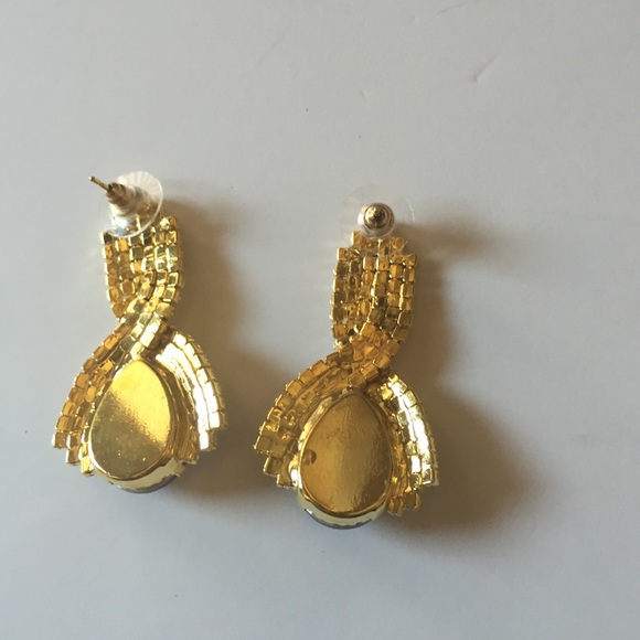 ❤️ Sparkling Blue Rhinestone Earrings - Picture 3 of 3