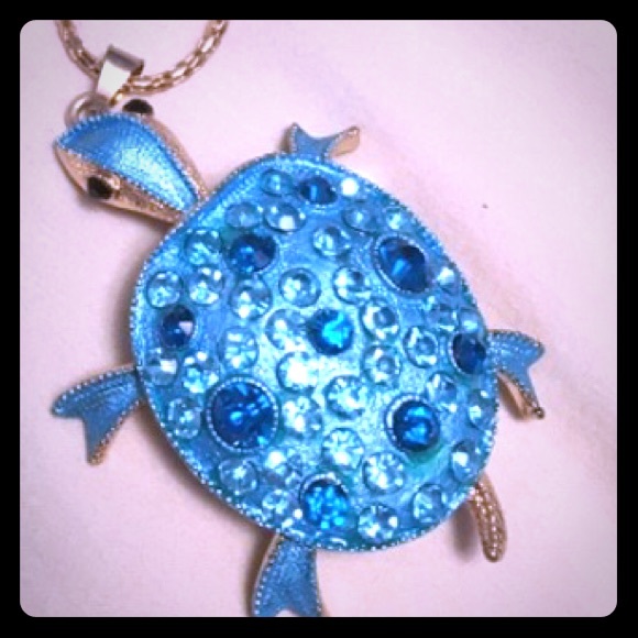 Betsey johnson turtle pendant with long chain