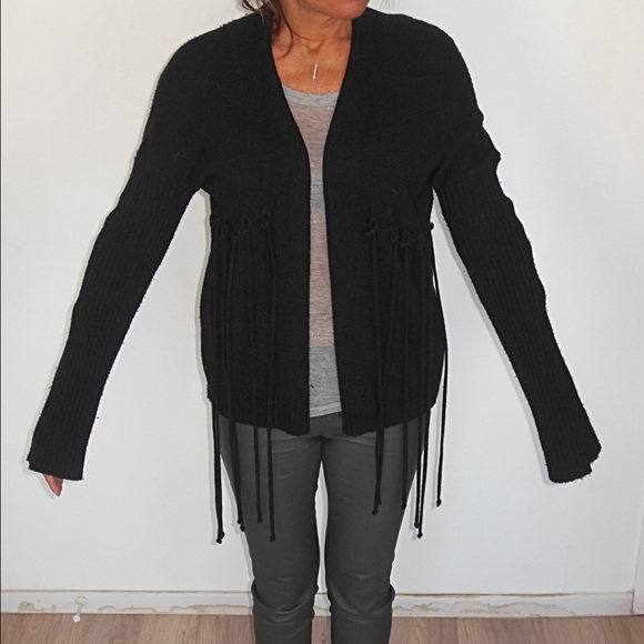 Authentic Ann Demeulemeester Black Fringe Cardigan - Picture 3 of 4