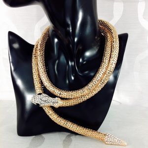 🐍BEAUTIFUL SNAKE-NECKLACE OR BELT-SEVEN LEFT🐍