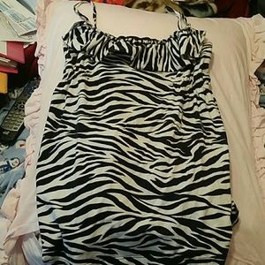 Zebra pattern tank top