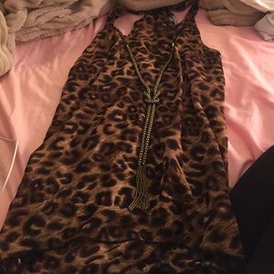 Cheetah Tank w/necklace