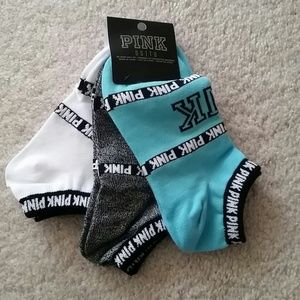 Pink Brand No Show Sock Set