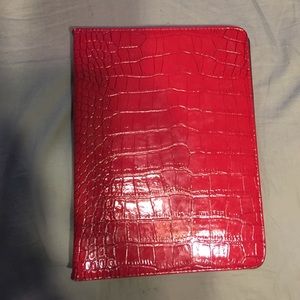 Red leather Case for iPad Air