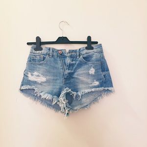 Light Wash Cutoffs