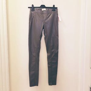 Taupe Leather Pants