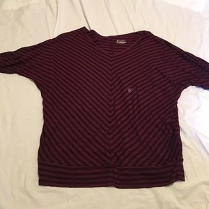 Dark red striped shirt