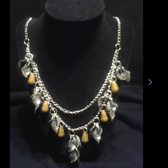 Matching Olive Necklace & Earring set NWT