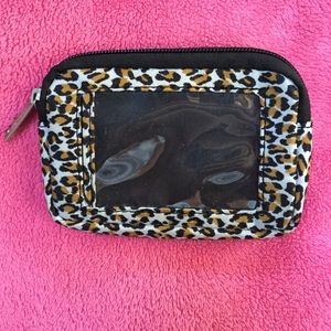 Cheetah Print ID Coin Purse With Key Clip