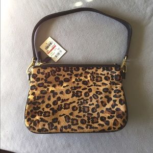 Fossil cheetah purse