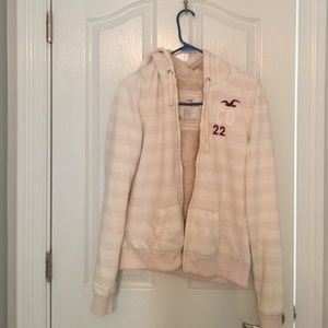 Hollister zip jacket with Sherpa lining!