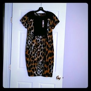 Rachel Roy leopard dress  size 10