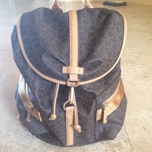 Authentic Calvin Klein monogram large backpack