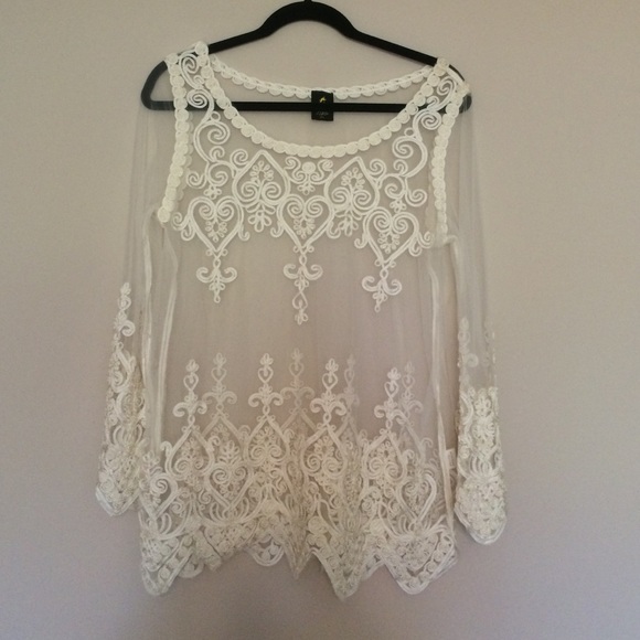 Lace sheer top