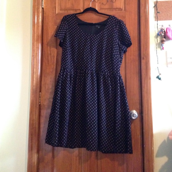 Adorable black and pink polka dot dress