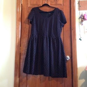 Adorable black and pink polka dot dress