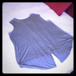 Gray back split shirt