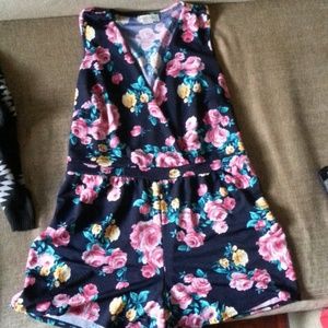 Floral Shorts romper