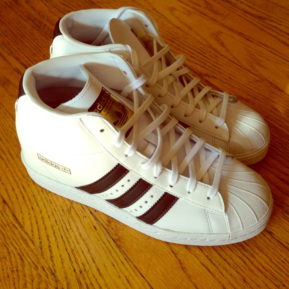 Adidas superstar ups high top sneaker wedge