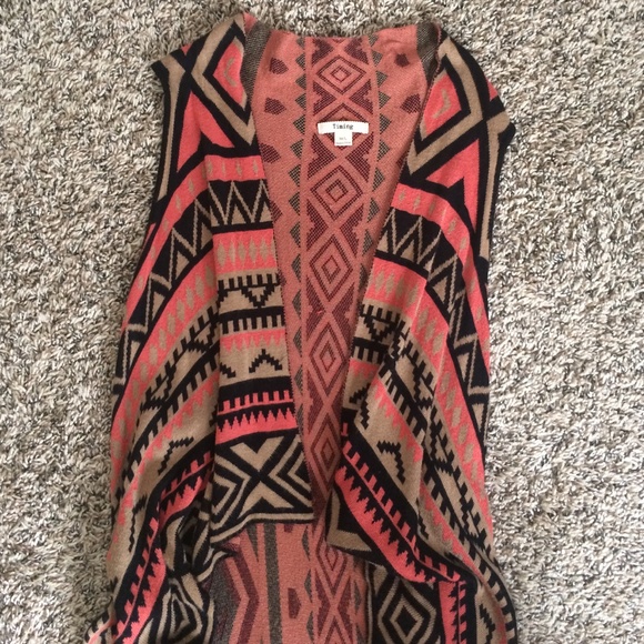 Aztec long cardigan