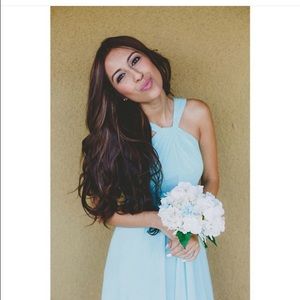 David's Bridal Crinkle Chiffon Bridesmaid Dress