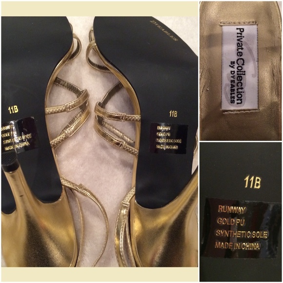 ⚜️Sassy, Sexy Trendy Gold Heels, size 11B - Picture 4 of 4