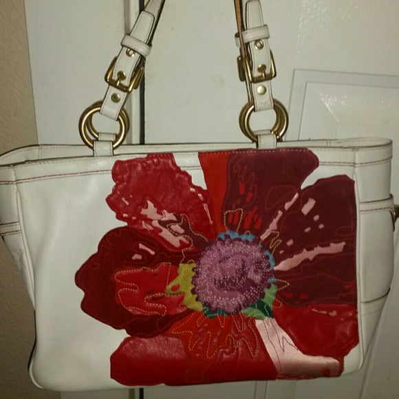 Cute flowered coach purse