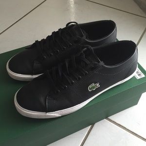 Lacoste black and white sneakers