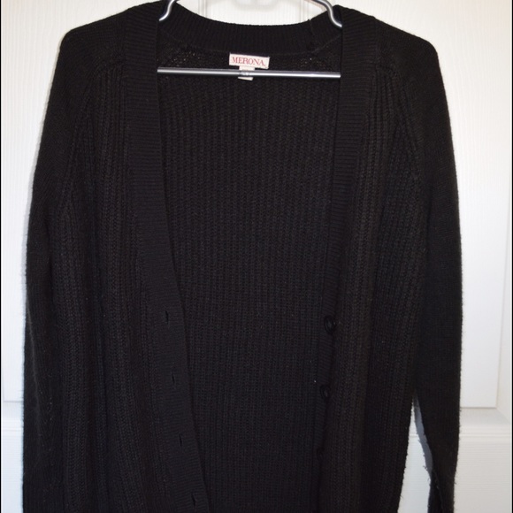 Oversized Black Cardigan