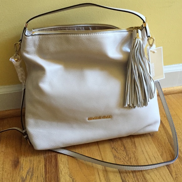 Michael Kors Lg Weston Vanilla Leather Handbag - Picture 2 of 4