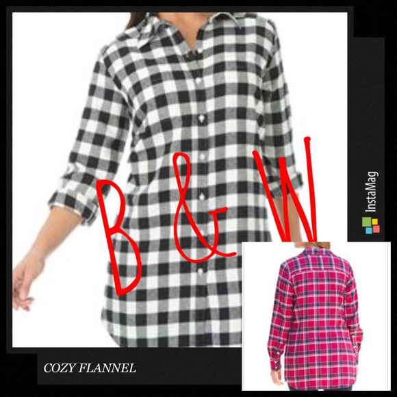 FLANNEL BUTTON-DOWN PLAID SHIRT - Picture 2 of 2