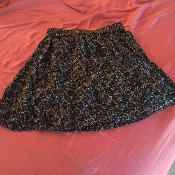 URBAN OUT // black & red HEARTS // MiniSkirt