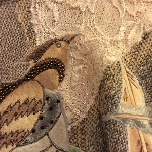 Beautiful Sweater with beads-embroidery and Lace