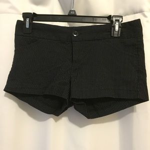 Black And White Pin Stripe Shorts
