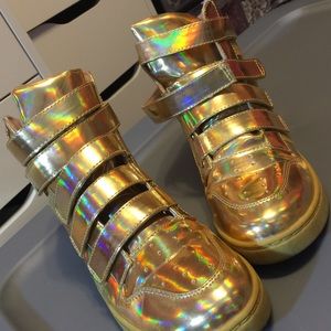Gold Hologram Sneakers