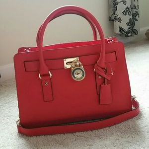 Michael Kors Hamilton satchel. Mandarin