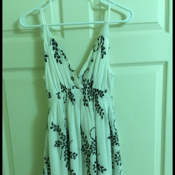 Black and white floral dress
