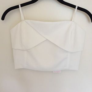 White crop top