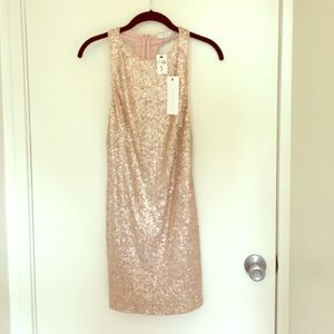 Gold sequin dress