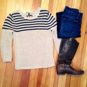 Striped knit sweater