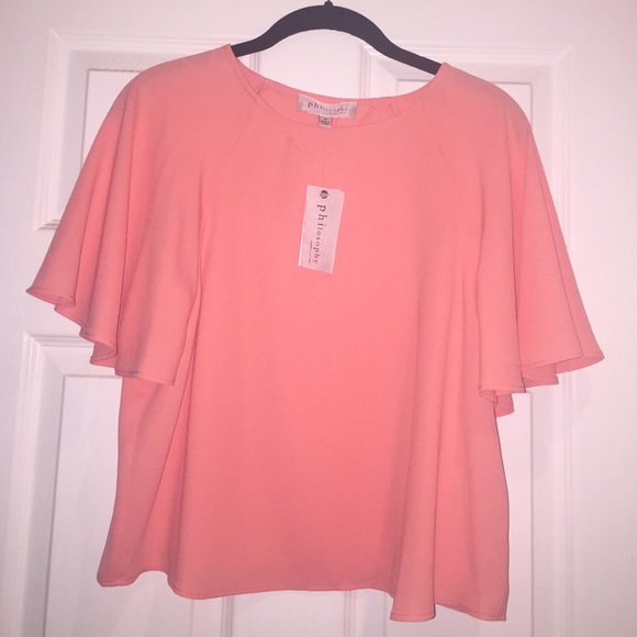 Philosophy* Flutter* Sleeve* Top