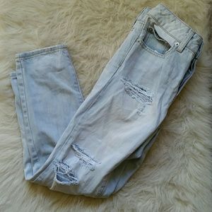 American Eagle boyfriend jeans.